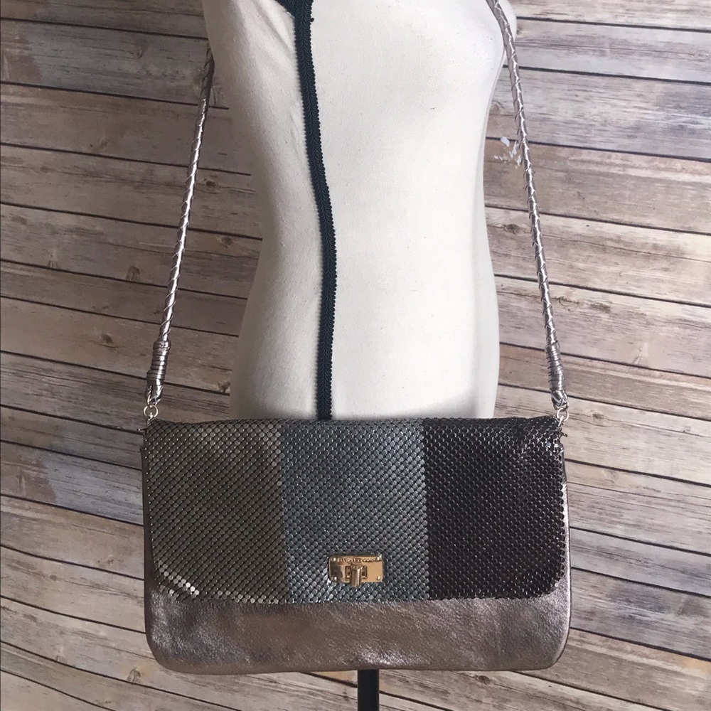 Elliot Luca Metallic Clutch/Crossbody